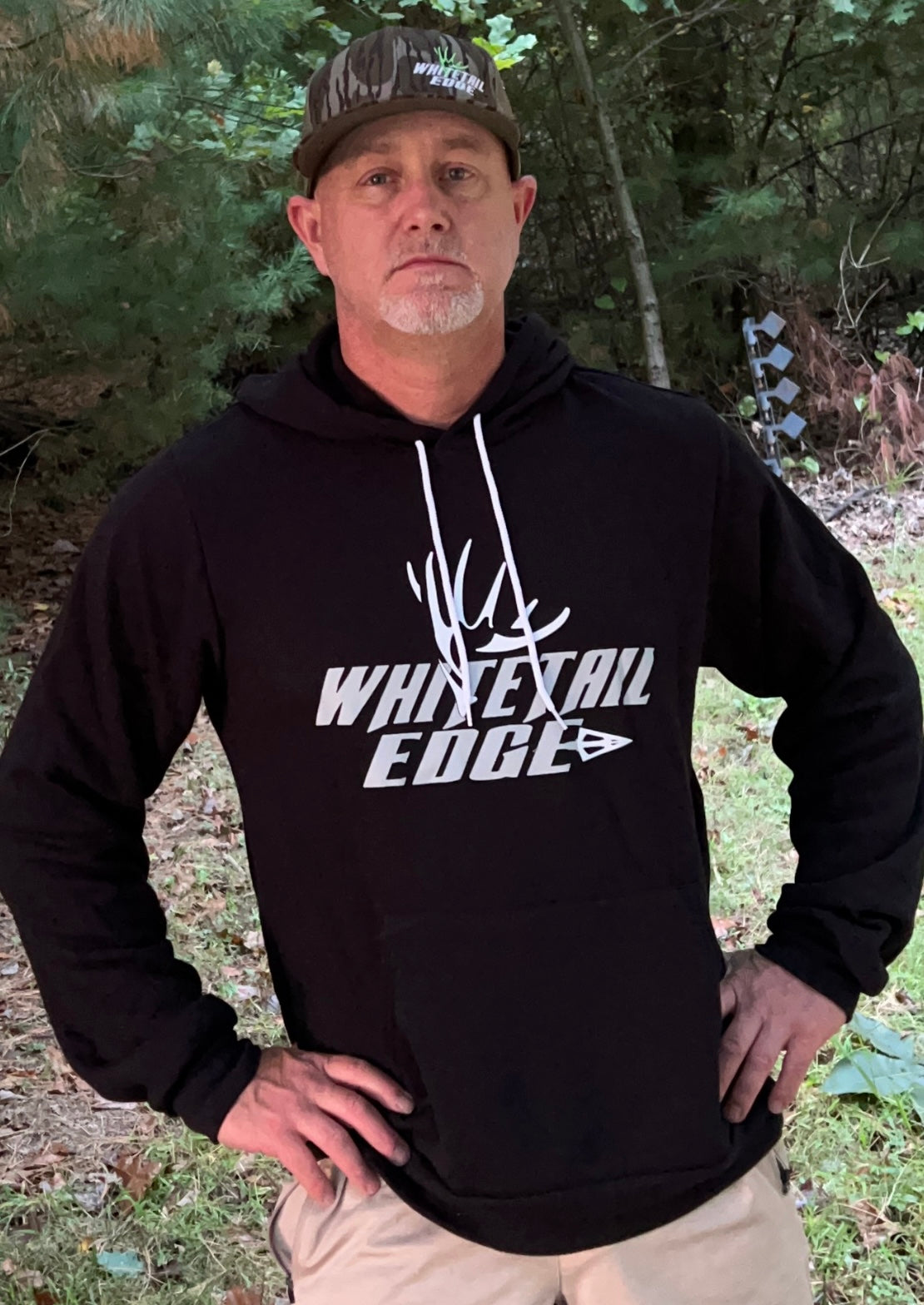 Whitetail Edge Antler/Broadhead Logo Black Hoodie