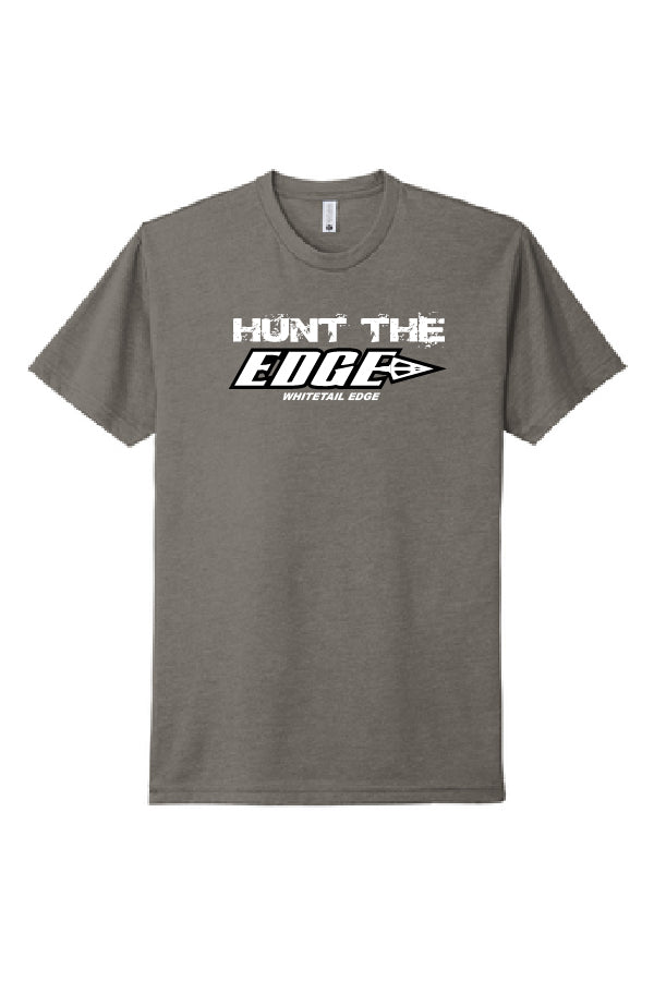 WHITETAIL EDGE "HUNT THE EDGE" LOGO SHORT SLEEVE TEE - STONE GREY