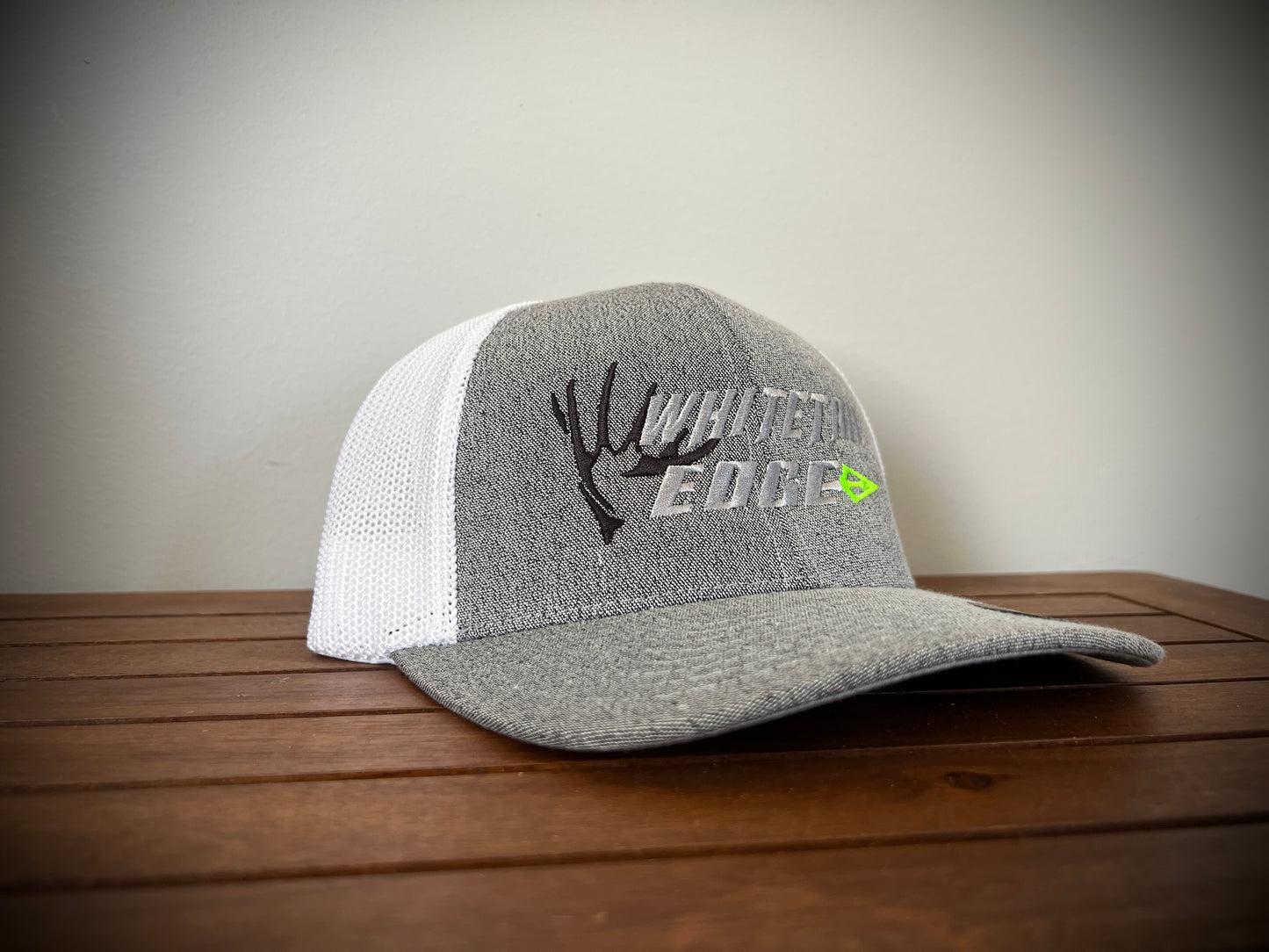 Fitted grey and white logo cap