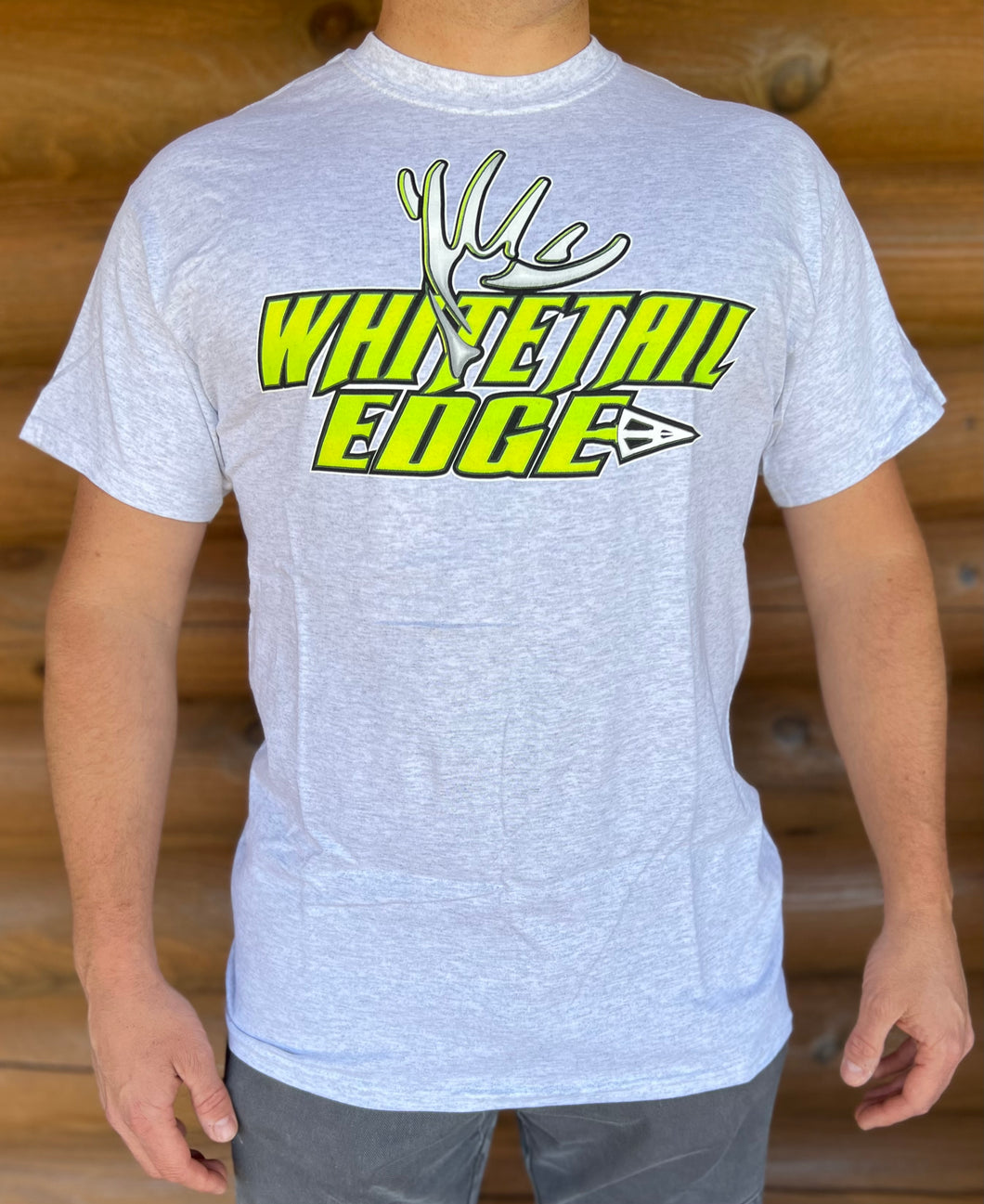 Whitetail Edge Logo Short Sleeve Cotton Tee - Heather White