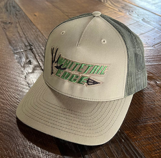 Light Green on Dark Green Whitetail Edge Logo SnapBack Cap