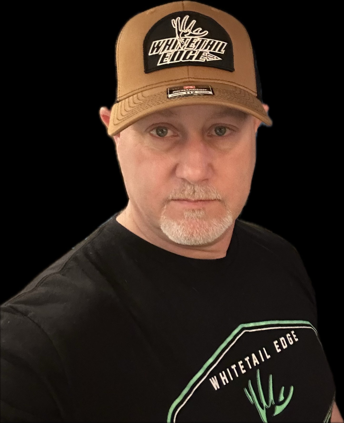 Caramel on Black w/black Edge patch Hat