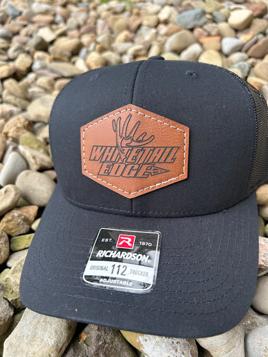Black SnapBack Whitetail Edge leather patch