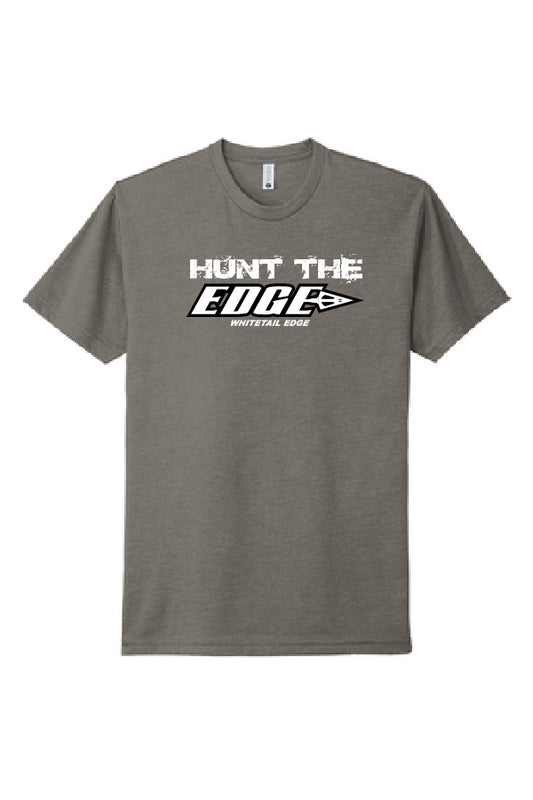 WHITETAIL EDGE "HUNT THE EDGE" LOGO SHORT SLEEVE TEE - STONE GREY