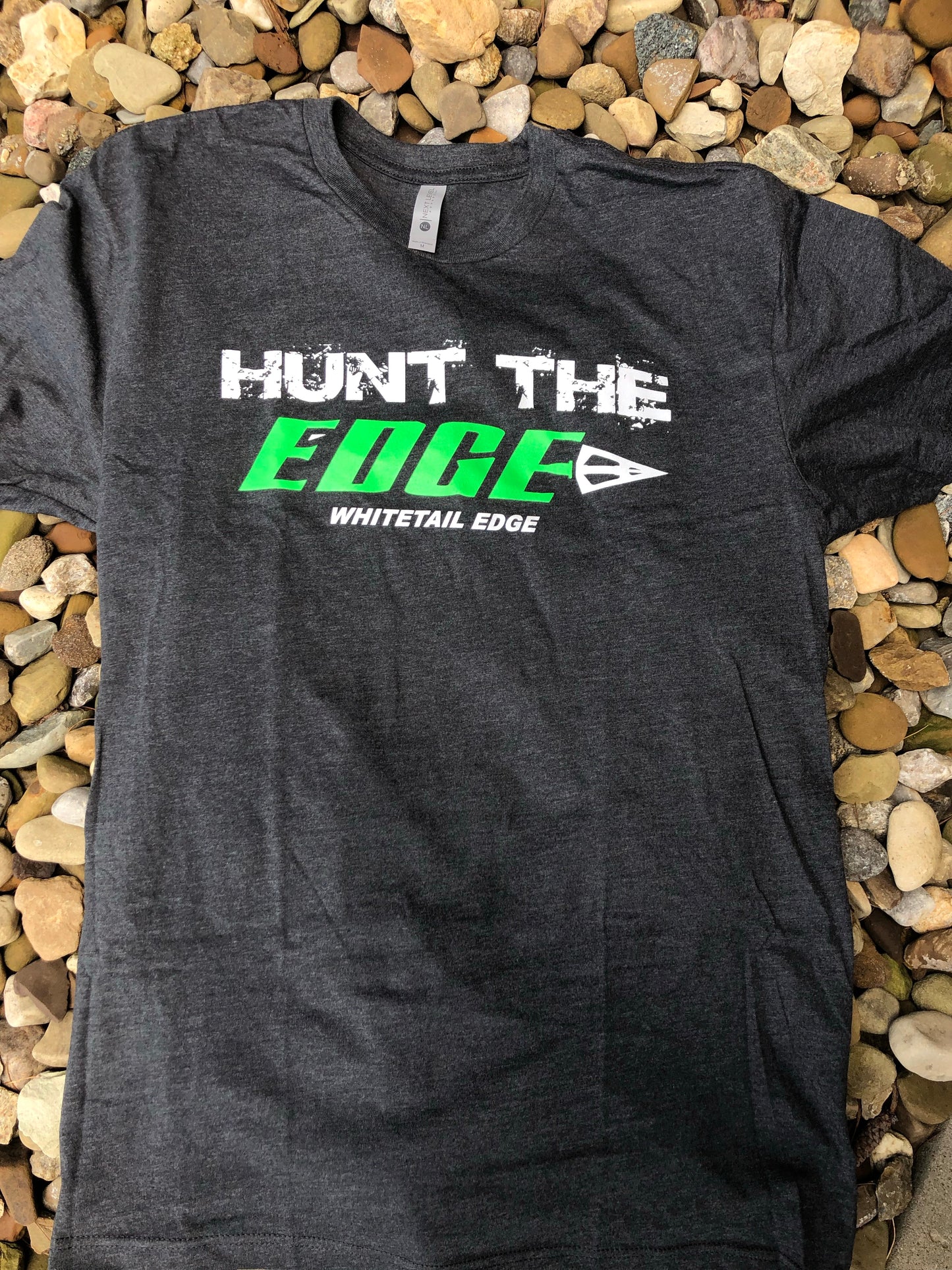 WHITETAIL EDGE "HUNT THE EDGE" LOGO SHORT SLEEVE TEE - DARK GREY